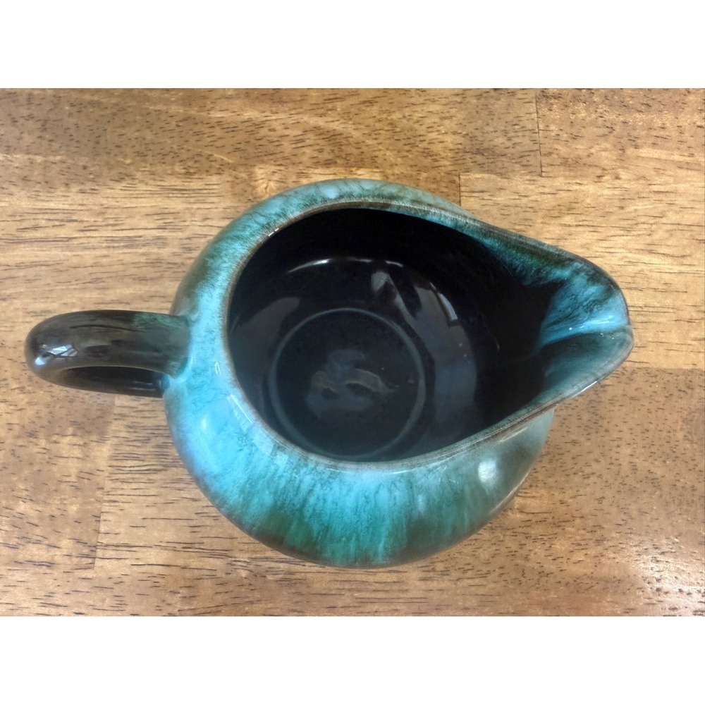 Vintage Blue Mountain Pottery‎ Green Creamer Pitcher Canadian Art MCM Dining - Picture 7 of 8